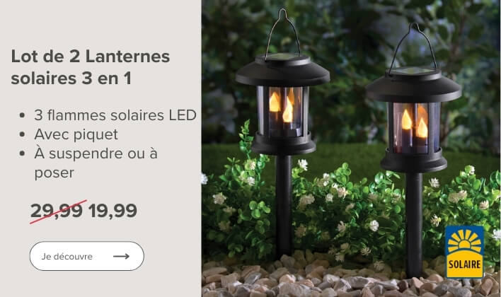 Lanternes solaires 3 en 1
