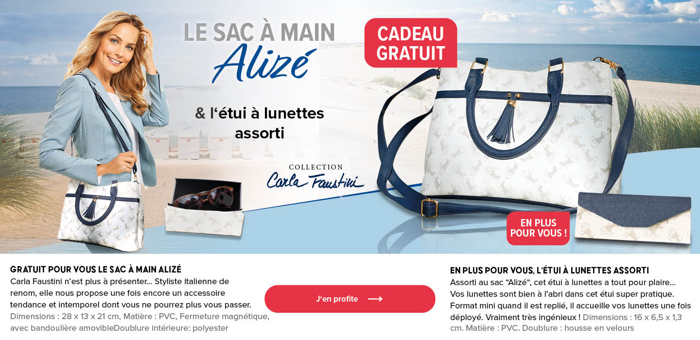 Gratuit pour vous le sac à main Alizé
