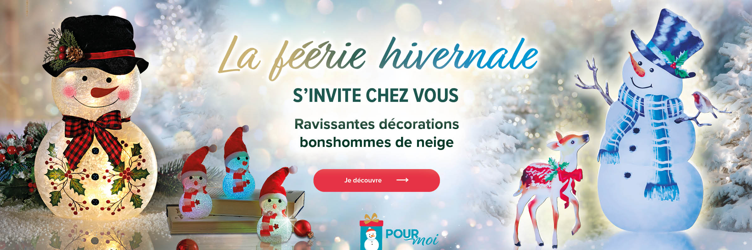 Ravissantes décorations bonshommes de neige
