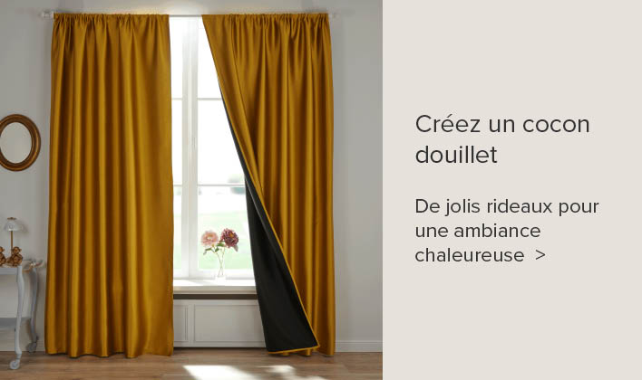De jolis rideaux pour une ambiance chaleureuse