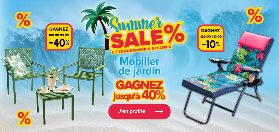 Gagnez jusqu'à 40% sur le mobilier de jardin
