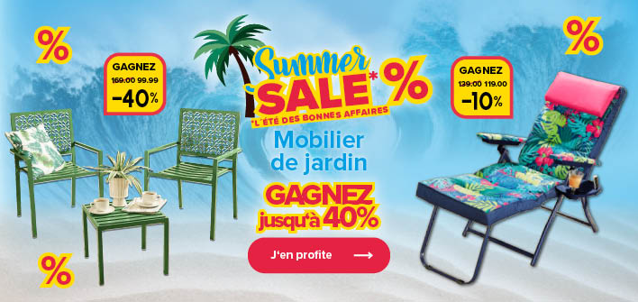 Gagnez jusqu'à 40% sur le mobilier de jardin