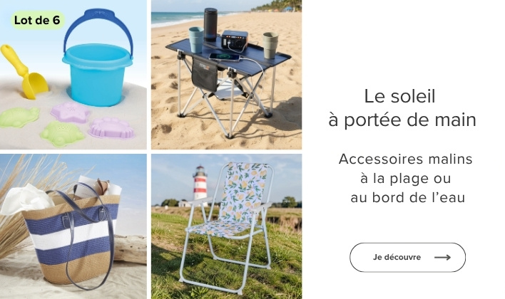Accessoires malins à la plage  ou au bord de l'eau