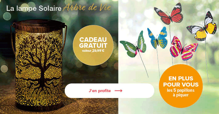 VOTRE CADEAU GRATUIT la lampe solaire „Arbre de Vie“
